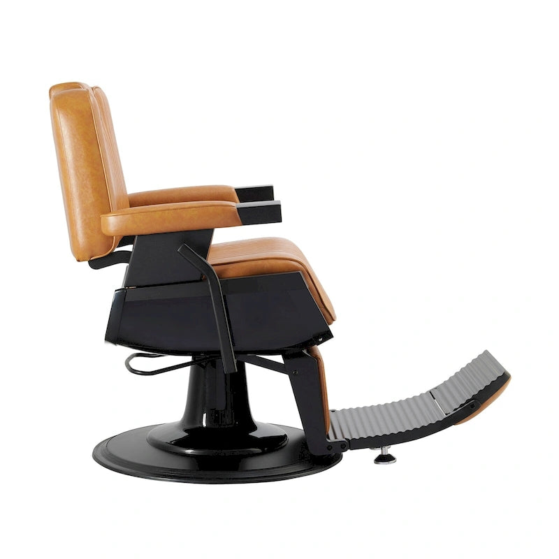 Robuster Friseurstuhl, verstellbarer Stylingstuhl für den Friseursalon, Camel