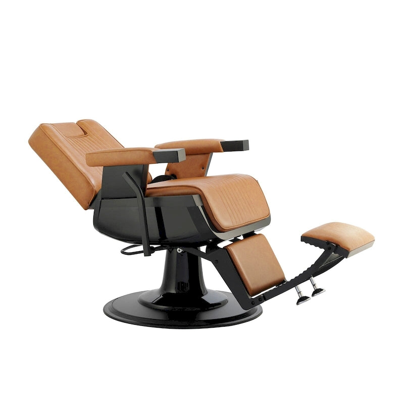 Robuster Friseurstuhl, verstellbarer Stylingstuhl für den Friseursalon, Camel