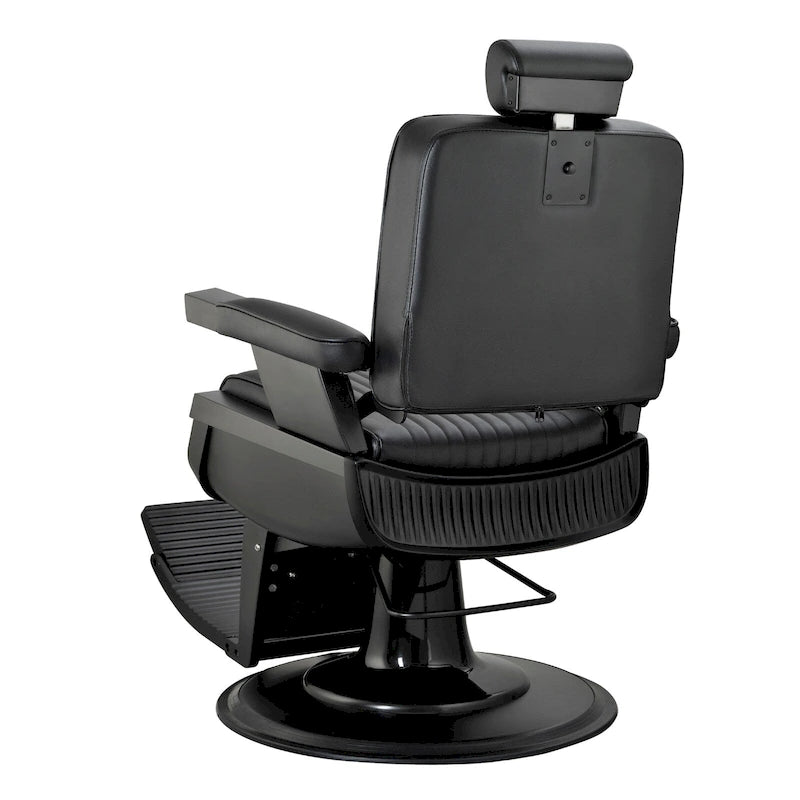 Heavy Duty Barber Chair Reclining Hydraulic Barbershop Chair, Black Frame