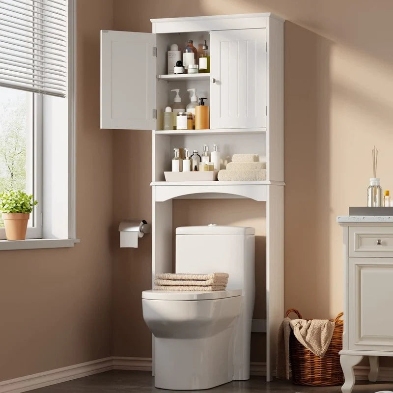 Mobiletto portaoggetti da bagno, mobiletto portaoggetti per WC, mensola da bagno sopra il WC, salvaspazio per WC