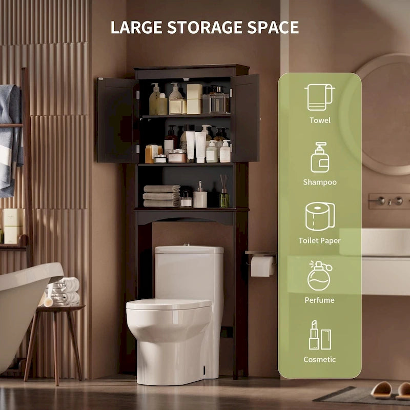 Mobiletto portaoggetti da bagno, mobiletto portaoggetti per WC, mensola da bagno sopra il WC, salvaspazio per WC