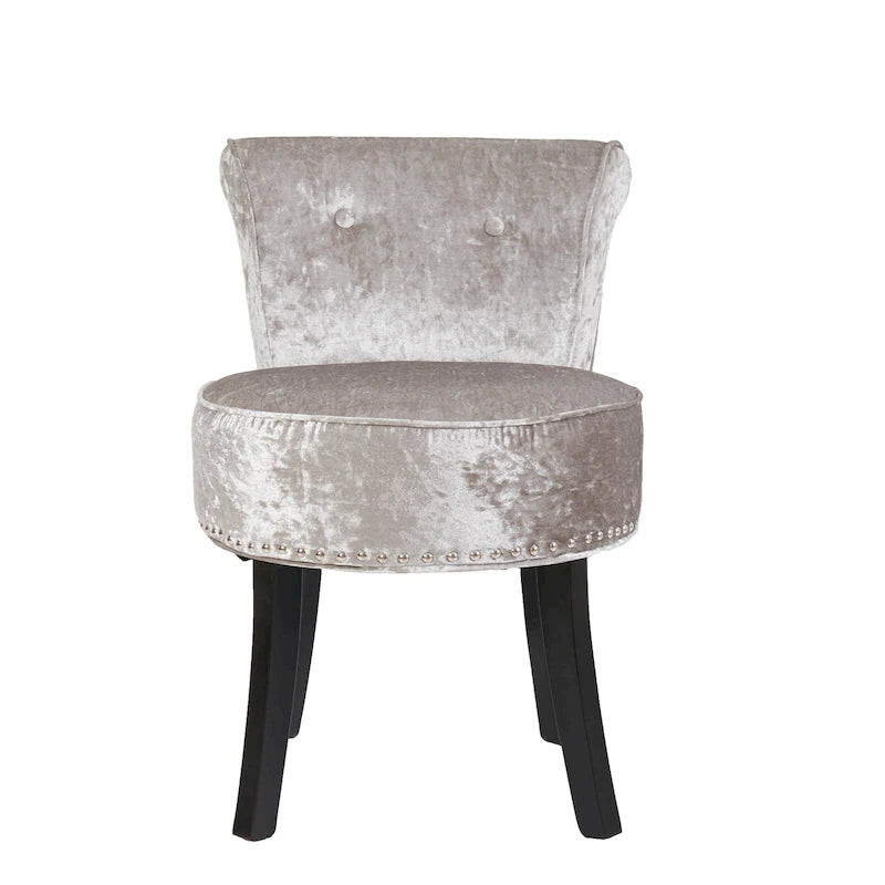 27.5 Tall Solid Wood Vanity Stool Chair - 27.5 H X 19 W X 11.8 D