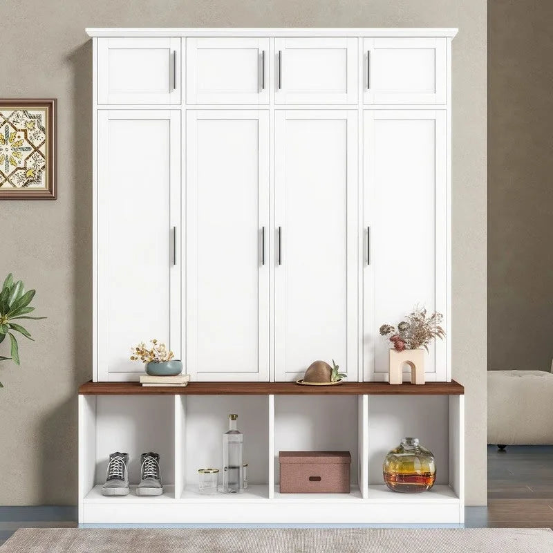 Multifunktionale Flurgarderobe mit Schrank und mehreren Stauraummöglichkeiten
