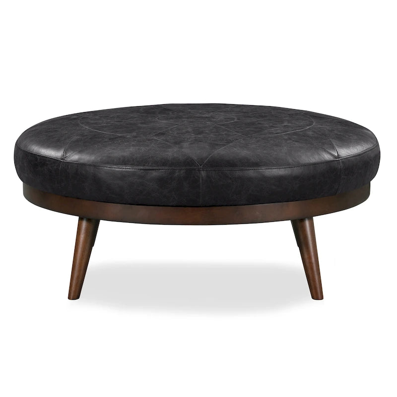 Pouf – cuir italien véritable pleine fleur