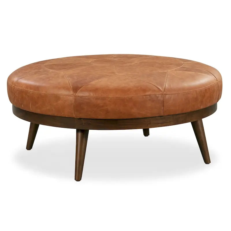 Pouf – cuir italien véritable pleine fleur