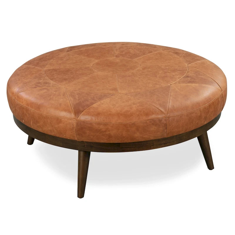 Pouf – cuir italien véritable pleine fleur