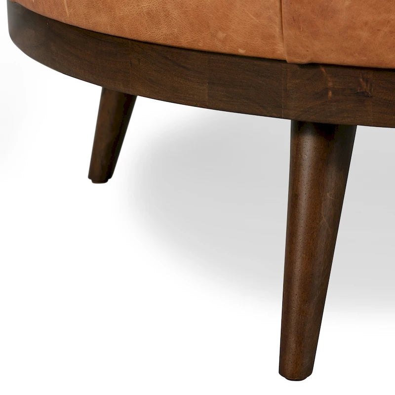 Pouf – cuir italien véritable pleine fleur
