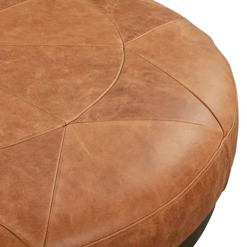 Pouf – cuir italien véritable pleine fleur