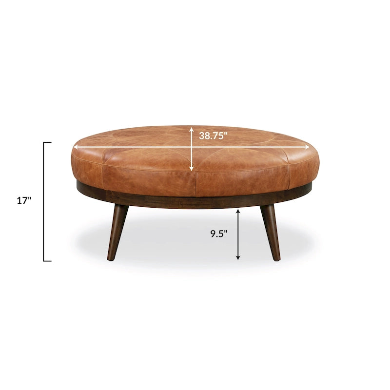 Pouf – cuir italien véritable pleine fleur