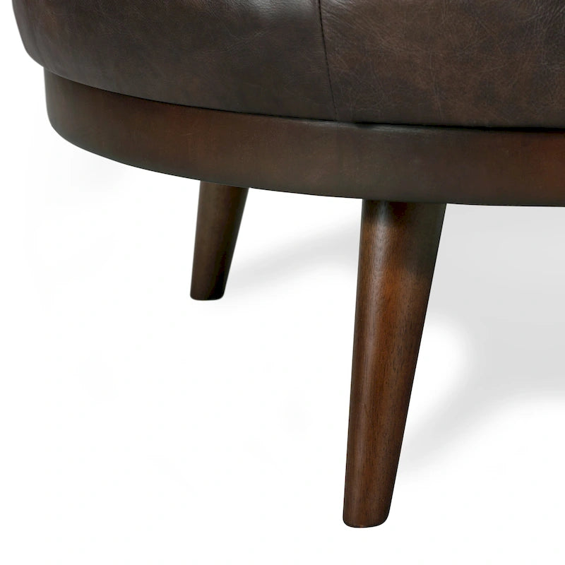 Pouf – cuir italien véritable pleine fleur