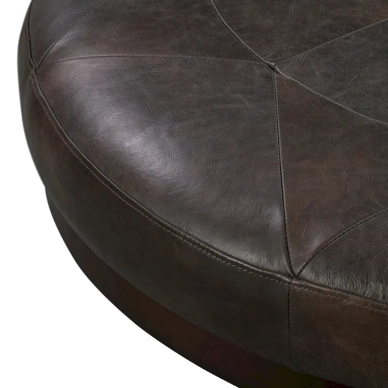 Pouf – cuir italien véritable pleine fleur