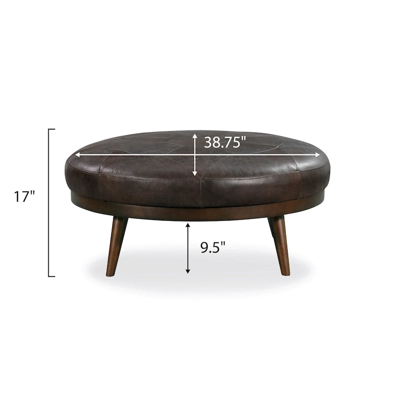 Pouf – cuir italien véritable pleine fleur