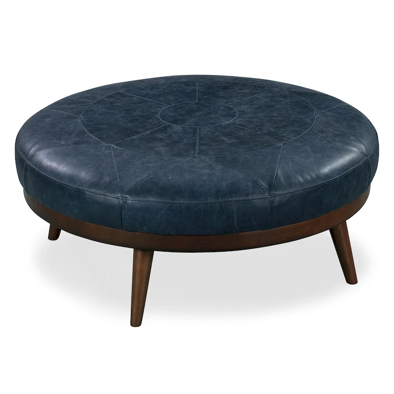 Pouf – cuir italien véritable pleine fleur