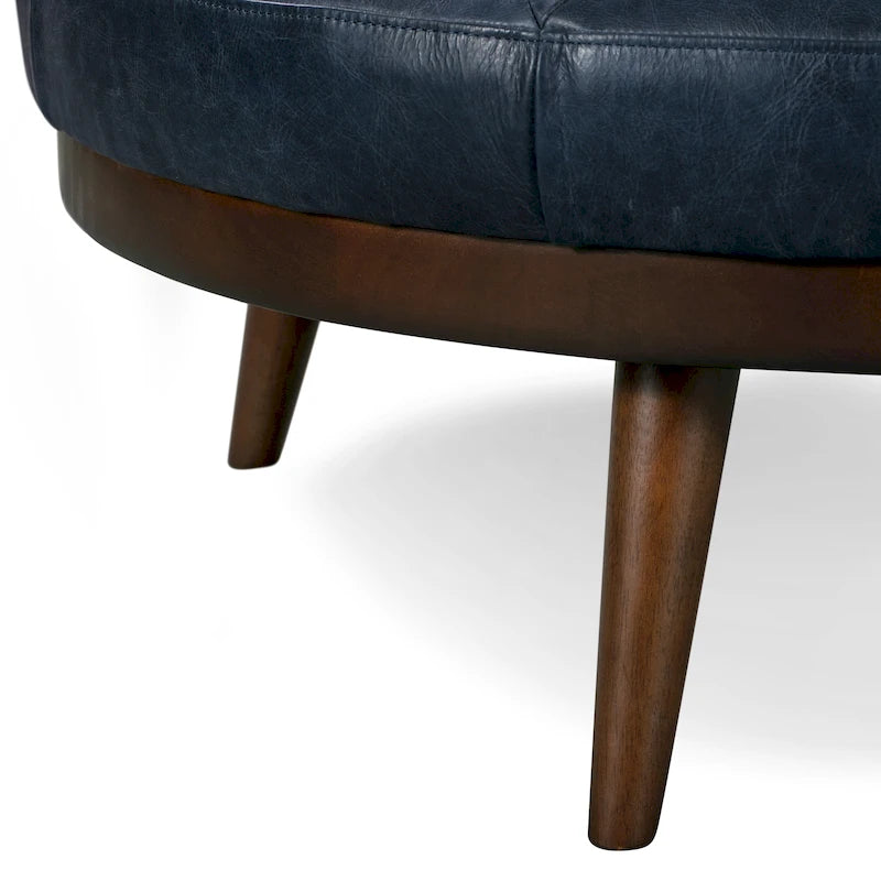 Pouf – cuir italien véritable pleine fleur