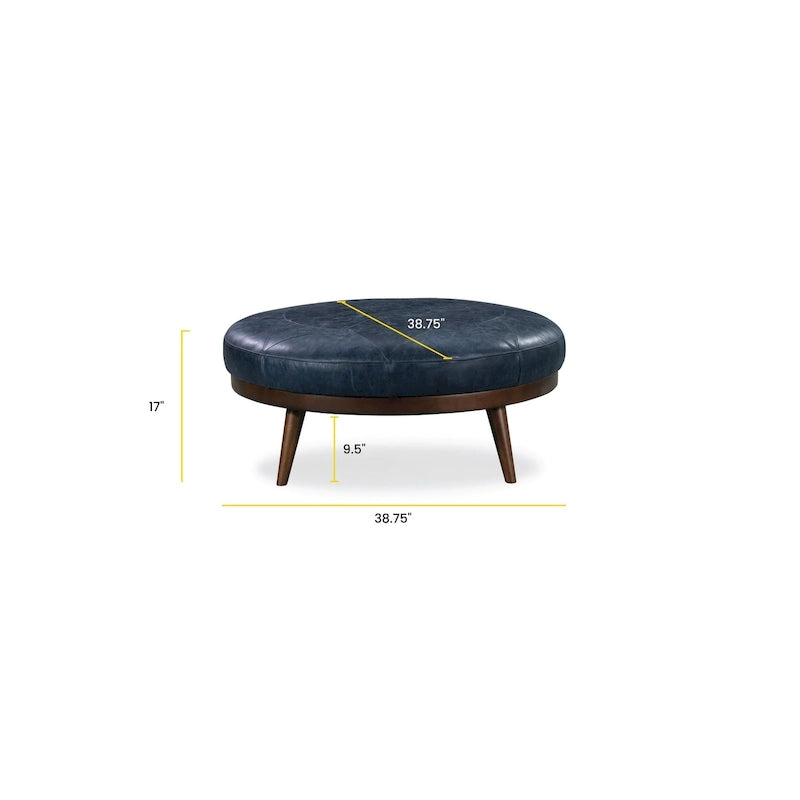 Pouf – cuir italien véritable pleine fleur