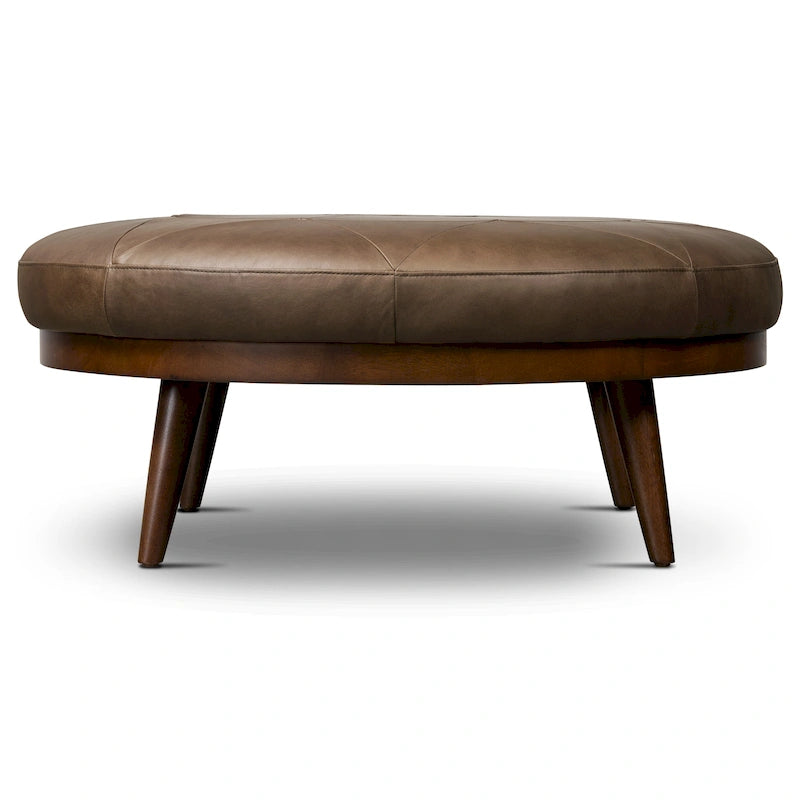 Pouf – cuir italien véritable pleine fleur