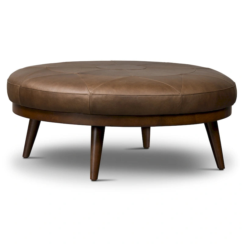 Pouf – cuir italien véritable pleine fleur