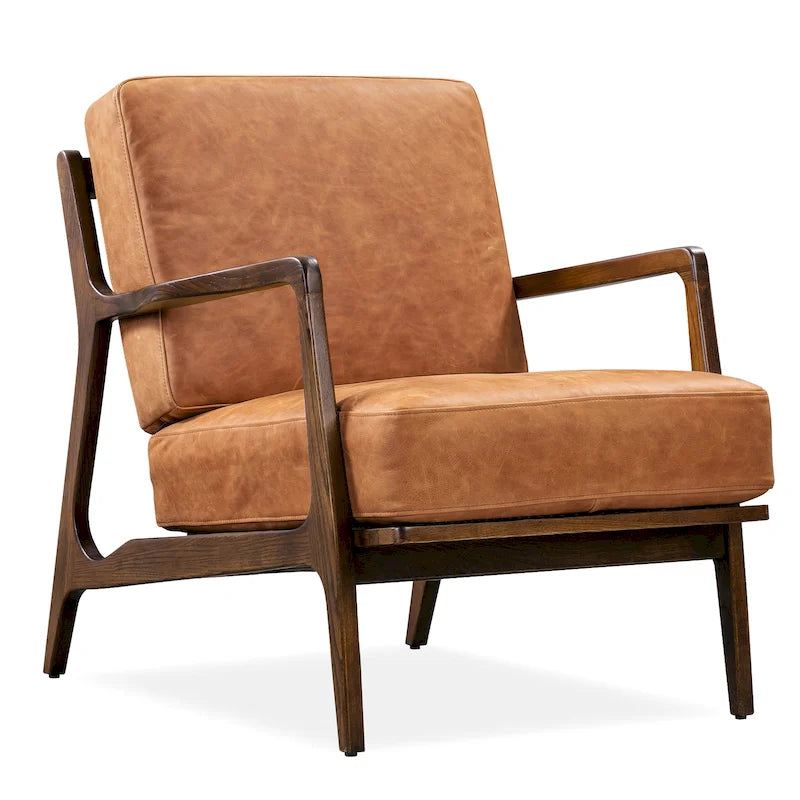 Leder-Loungesessel – echtes italienisches Vollnarbenleder