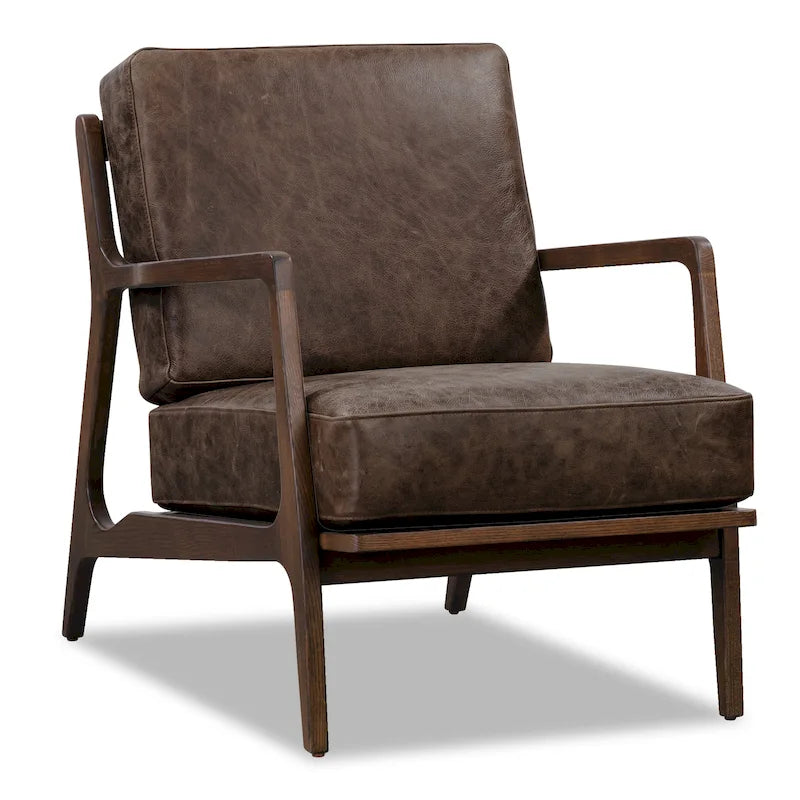 Leder-Loungesessel – echtes italienisches Vollnarbenleder