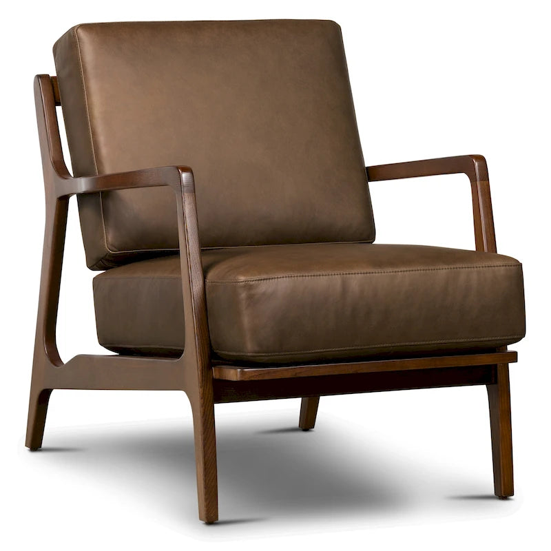 Leder-Loungesessel – echtes italienisches Vollnarbenleder