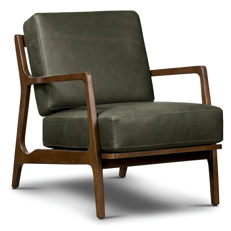 Leder-Loungesessel – echtes italienisches Vollnarbenleder