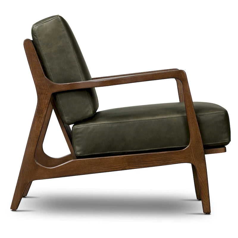 Leder-Loungesessel – echtes italienisches Vollnarbenleder