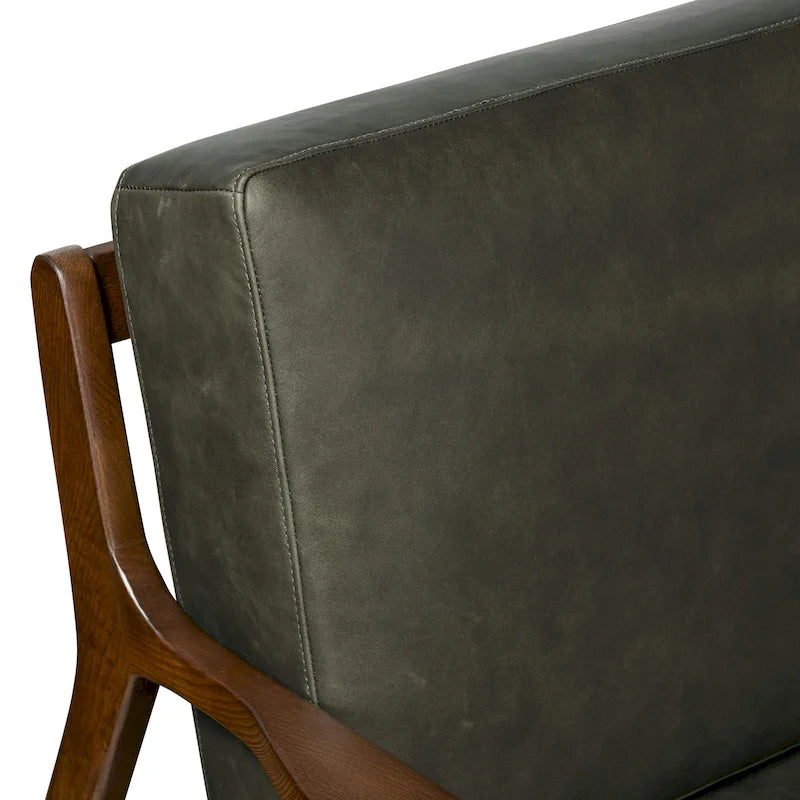 Leder-Loungesessel – echtes italienisches Vollnarbenleder