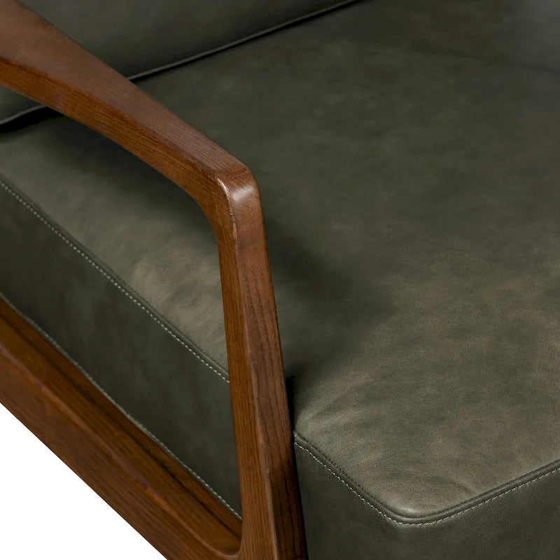 Leder-Loungesessel – echtes italienisches Vollnarbenleder