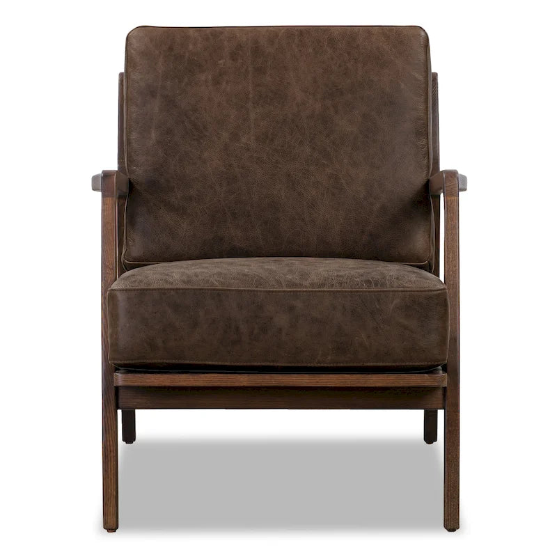 Leder-Loungesessel – echtes italienisches Vollnarbenleder