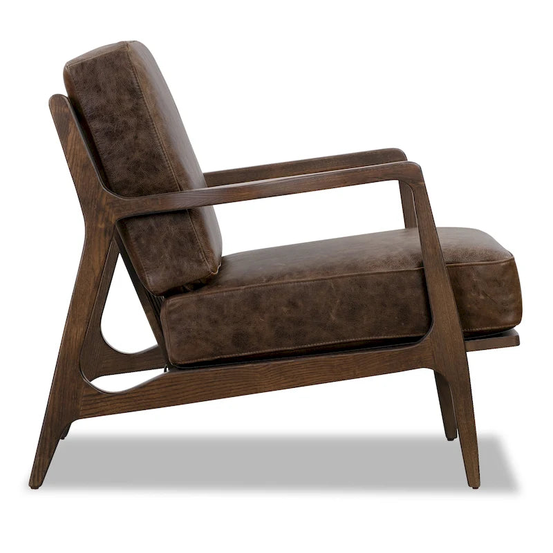 Leder-Loungesessel – echtes italienisches Vollnarbenleder