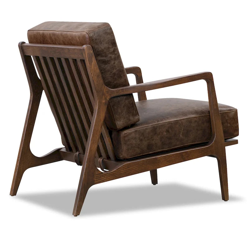 Leder-Loungesessel – echtes italienisches Vollnarbenleder