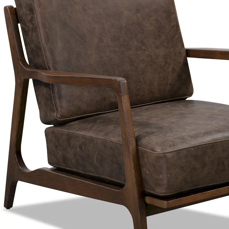 Leder-Loungesessel – echtes italienisches Vollnarbenleder