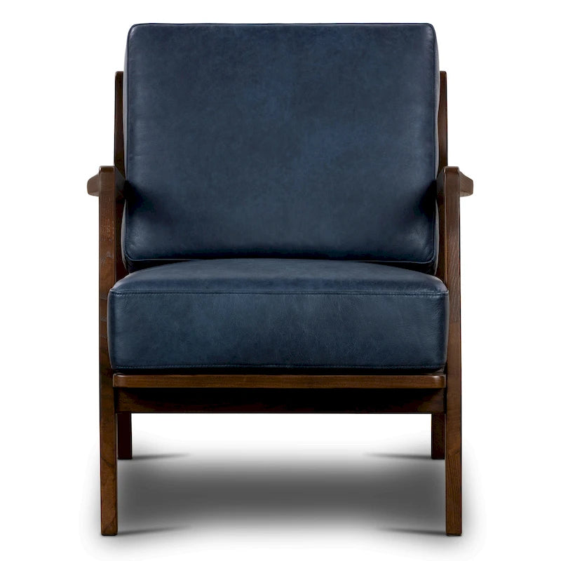 Leder-Loungesessel – echtes italienisches Vollnarbenleder
