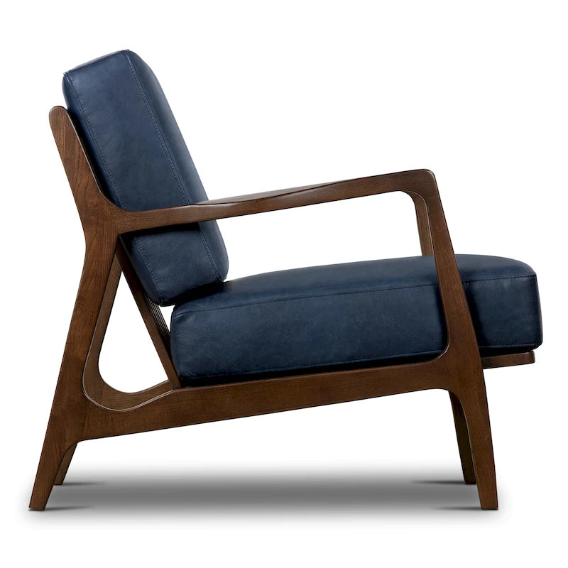 Leder-Loungesessel – echtes italienisches Vollnarbenleder