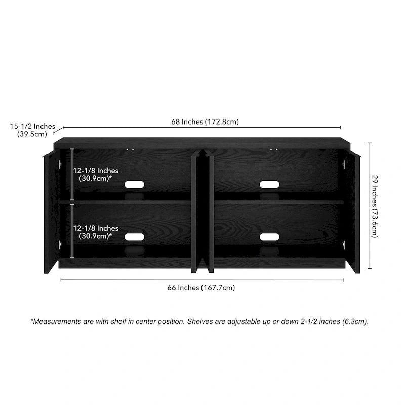 68 Zoll breiter rechteckiger Buffetschrank – 68 Zoll breit