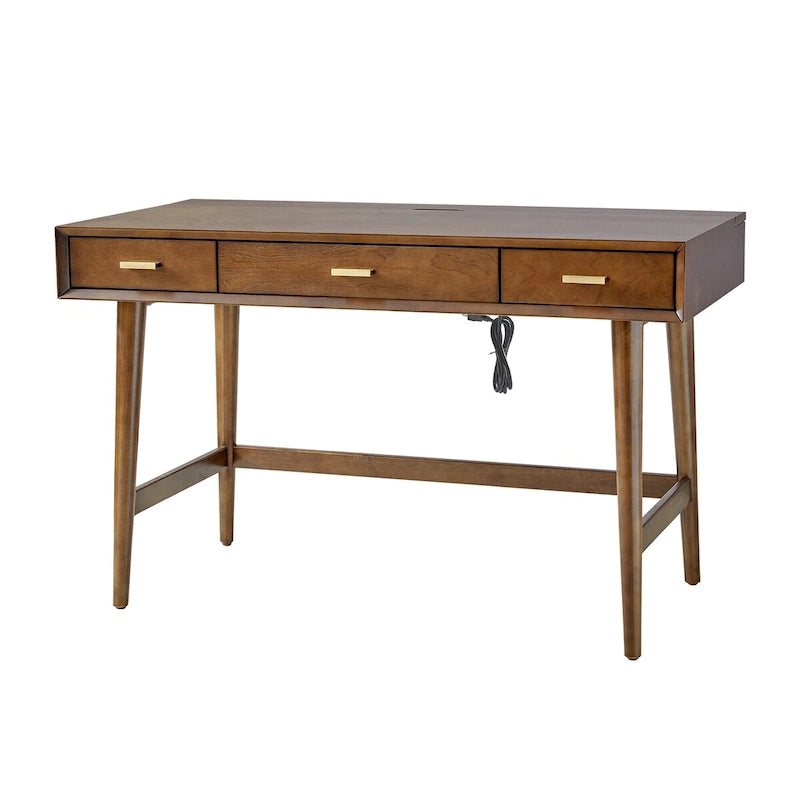 Mid Century Modern 48 Computer Desk with USB