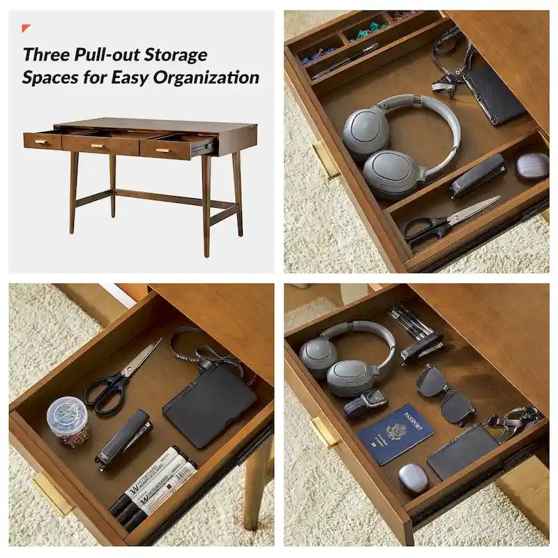 Mid Century Modern 48 Computer Desk with USB