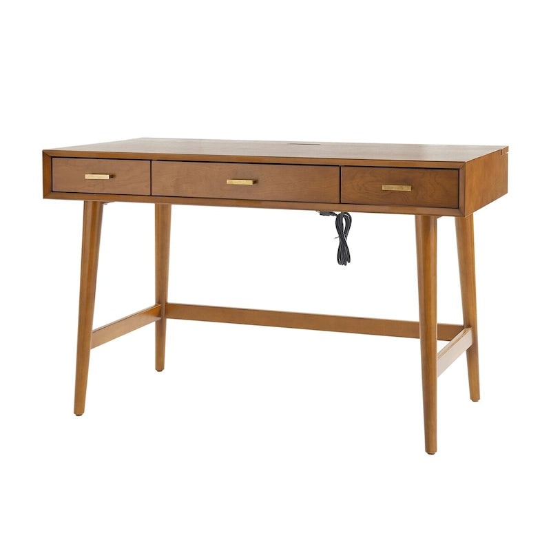 Mid Century Modern 48 Computer Desk with USB
