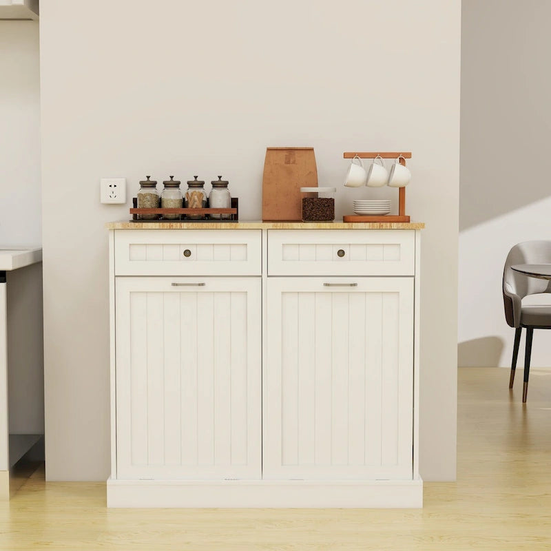 Mobile da cucina per la spazzatura con 2 cassetti