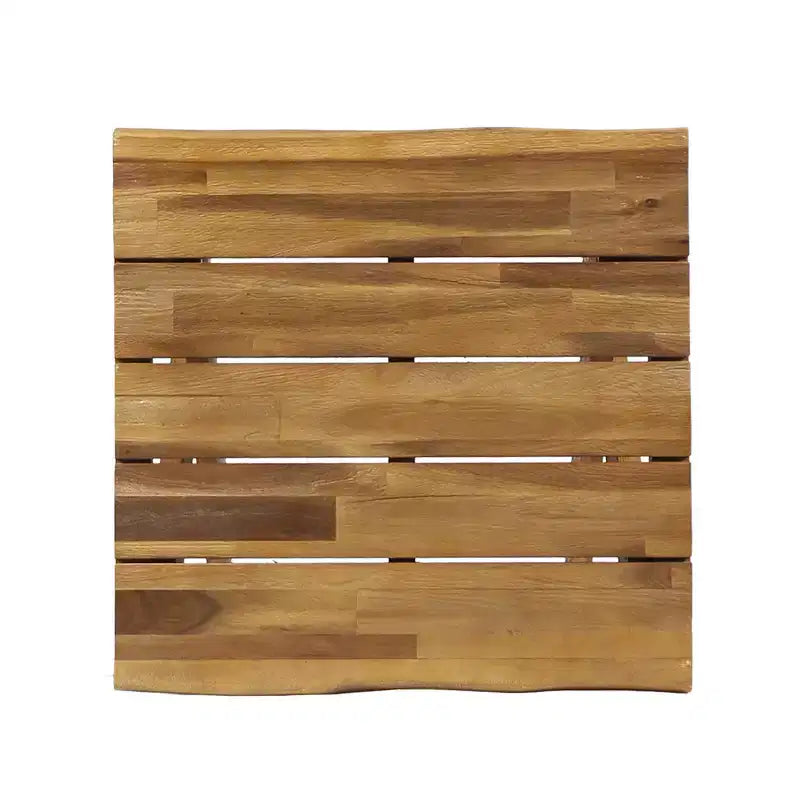 Set da esterno Christopher Knight Home Wino da 3 pezzi in legno di acacia e rattan, con lettino prendisole, cuscino e tavolino a doghe