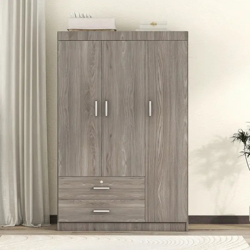 Armoire à 3 portes avec 2 tiroirs