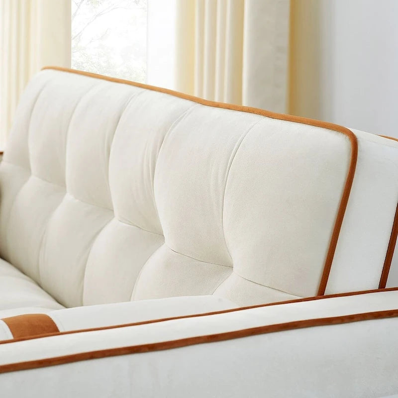 Velvet Multi-Functional Pull-Out Sofa Bed Adjustable Reclining Backrest With Pillows - N/A