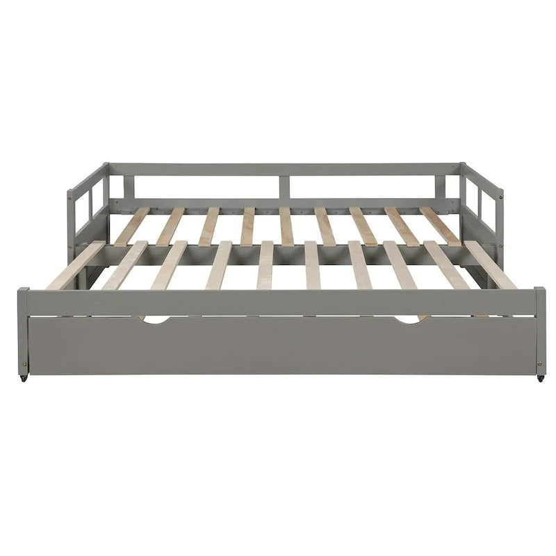 Divano letto allungabile con letto estraibile, divano letto in legno con letto estraibile
