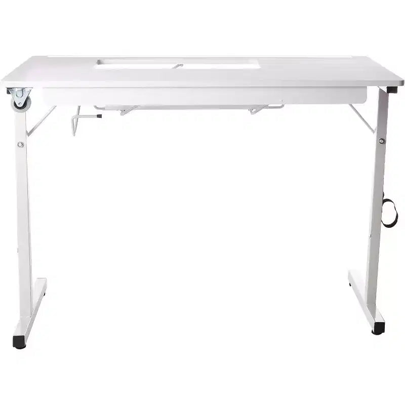 Table de couture pliante portable SewingRite SewStation 101 avec pieds en acier, blanche - idéale pour la maison, le bureau et les entreprises