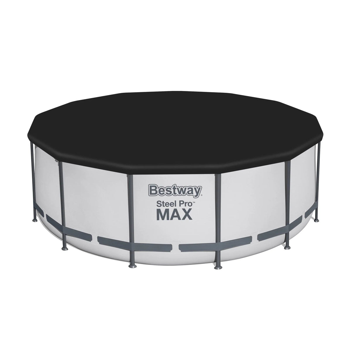 Rond bovengronds zwembad Bestway Steel Pro MAX met pomp en afdekzeil