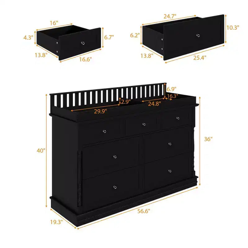 Commode à langer polyvalente Famapy : design convertible, tiroirs spacieux, évolue avec votre tout-petit