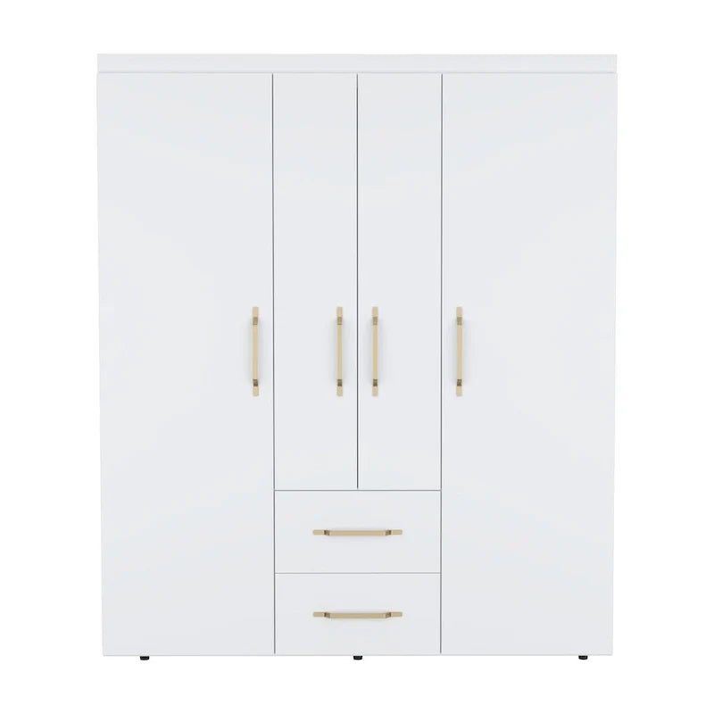Kleiderschrank Bariloche mit Kleiderstangen, Regalböden und 2 Schubladen