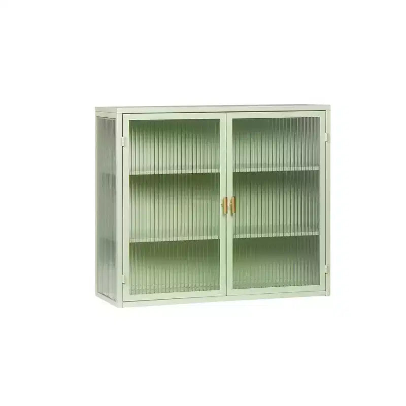 Okak moderner Hängeschrank mit 2 Türen, 3 Ebenen und Glastüren für Eingangsbereich/Esszimmer/Wohnzimmer/Küche