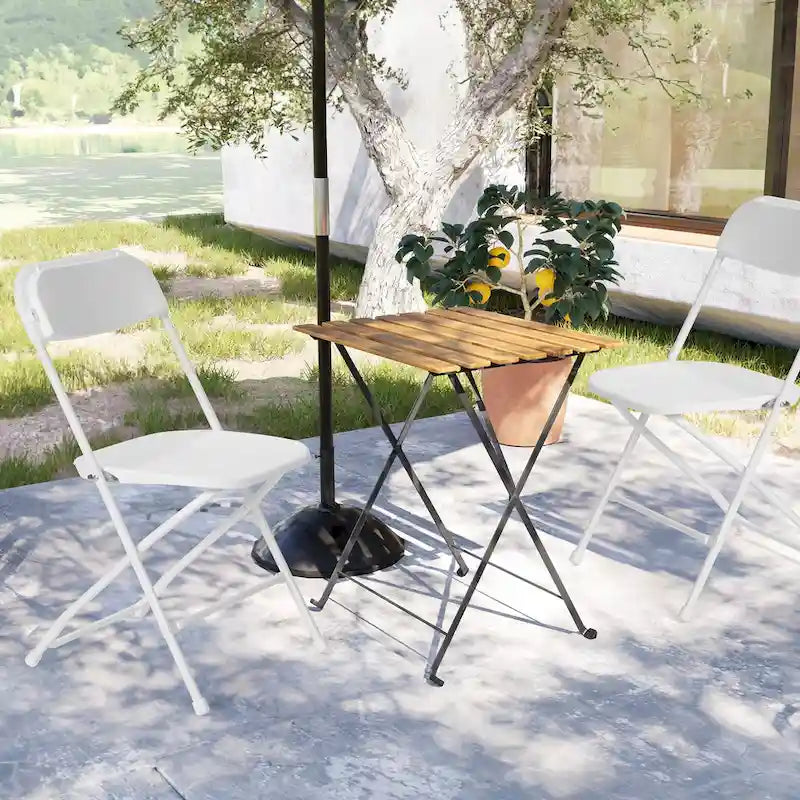10er-Pack Klappstühle aus Kunststoff, Tragfähigkeit 350lb, für Veranstaltungen, Büro, Hochzeiten, Partys, Picknicks, Küche und Essbereich