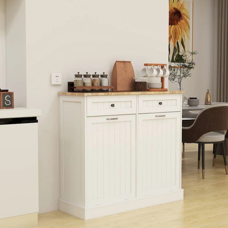 Mobile da cucina per la spazzatura con 2 cassetti
